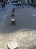 Tree stump bollards